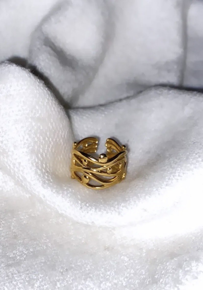 Statement ring on hand